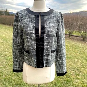 Charlotte Russe Gray & Black Tweed Heirloom Blazer